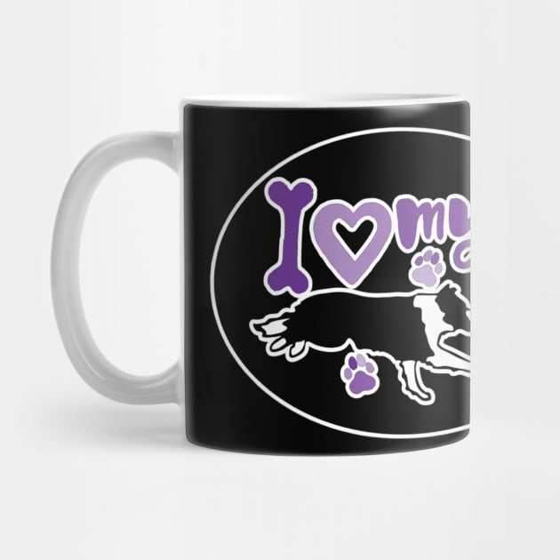 I Love My Border Collie by PB&J Designs